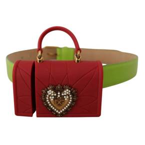 4841648 Dolce  Gabbana Elegant Leather Belt with Mini Bag Womens Accessory