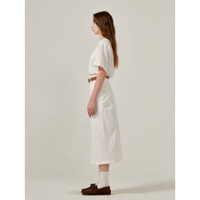 H Line midi skirts (Ivory)