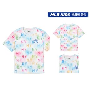 24SS [KIDS]워터 모노그램 전판 티셔츠 뉴욕양키스  7ATSM0443-50WHS