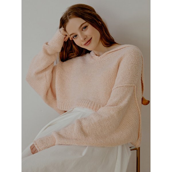 [리퍼브] Sailor crop knit (pink)