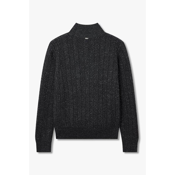 여성 쉐브론 메탈릭 모크넥 스웨터 4625351515000