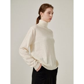 Cashmere turtle neck knit (Ivory)