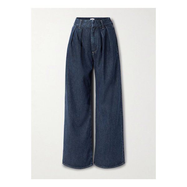 페트라 플리츠 하이라이즈 와이드 진 다크 데님 1647597350135564