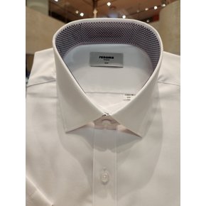 슬림핏) 시원한 여름  면혼방  50`S C/P 트윌  흰색반팔셔츠 ( RZUSL0101-WH)