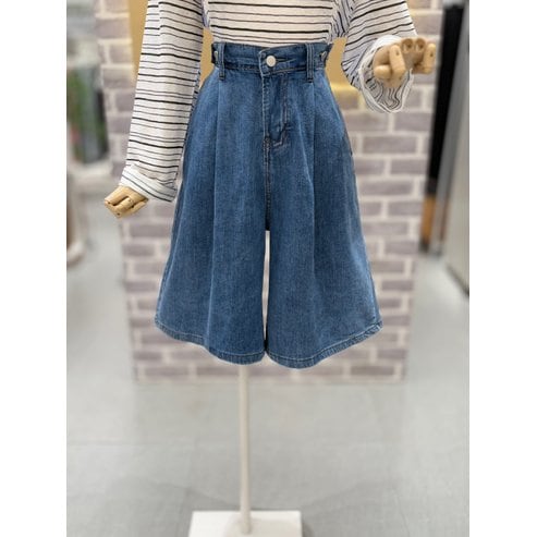 레코브 비조장식 버뮤다 데님팬츠(LC41E9DT004X)