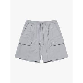 TASLAN SMALL LOGO CARGO SHORTS-LIGHT GREY