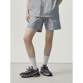 TASLAN SMALL LOGO CARGO SHORTS-LIGHT GREY