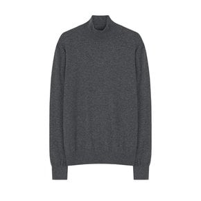 Cashmere Wool soft turtleneck Knit (Charcoal)