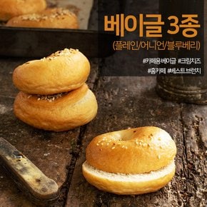 베이글 110g 6개 3종 플레인 어니언 블루베리 카페디저트 빵