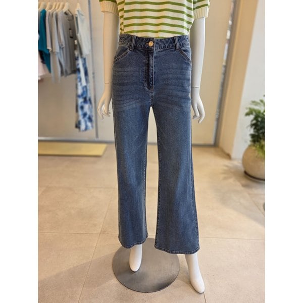[여주점] [더 아이잗] 여성 워싱 슬림 부츠컷 데님 팬츠  (IS4M8SL731)