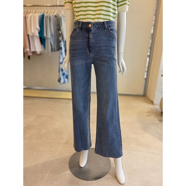 [여주점] [더 아이잗] 여성 워싱 슬림 부츠컷 데님 팬츠  (IS4M8SL731)