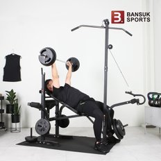 디럭스벤치 PVC바벨70kg 세트/역기봉포함/벤치프