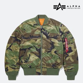 [공식] 알파인더스트리 MA-1 슬림핏 항공점퍼 Woodland Camo