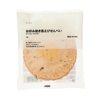  일본 무인양품 오코노미야끼풍 새우 센베이 7매입