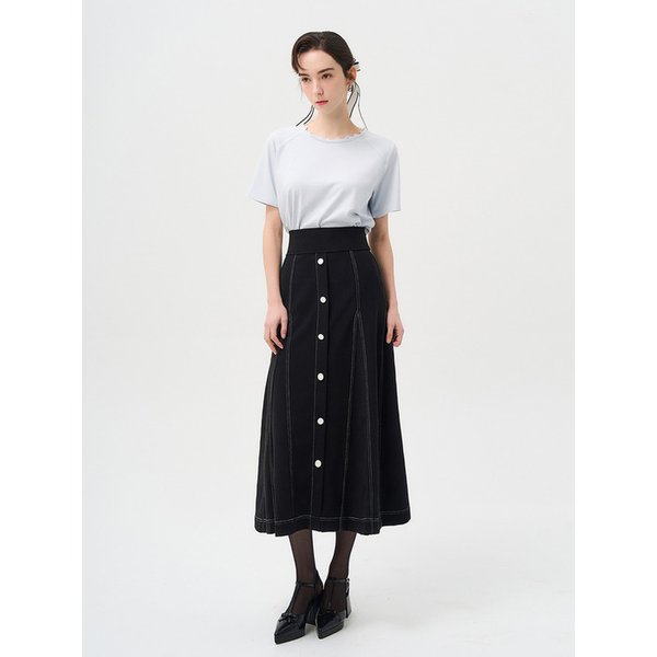 PM2261S060 Gardenia A-line span skirt_Black