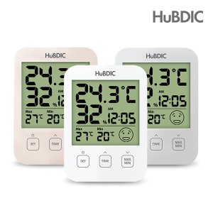 휴비딕 [B]휴비딕 디지털 온습도계 HT-7 시계 아이콘 표시