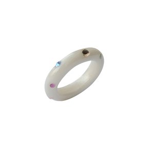 color parts ring_glitter white