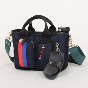 골프 여행 데일리 토트백 MONICA [Tote Bag] - NAVY with Navy or Hunter Green Strap