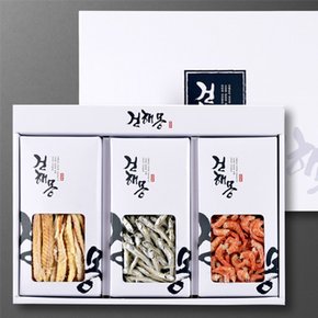 [무료배송]프리미엄 건어물 풍월 혼합 선물세트 1호(황태채 120g / 중멸 150g / 건새우 120g)