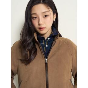 [26SS 시즌오프 30%]인조 스웨이드 패딩 점퍼  브라운 (BF6138C01D)
