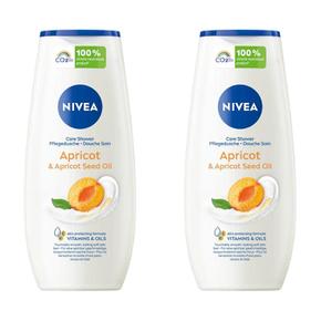 [해외직구] 독일직구 Nivea 니베아 마일드 케어 샤워 애프리콧 앤 애프리콧 씨드 오일 250ml 2팩