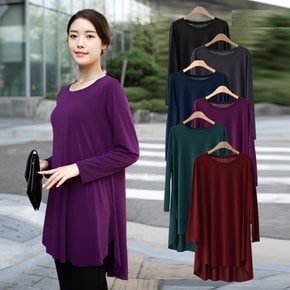 엄마옷 항아리라운드긴팔티셔츠 TS109156 중년여성의류/50대/60대/마담/빅사이즈