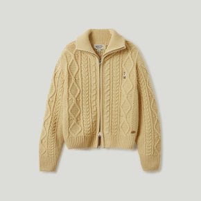 Aran Cable Zip-up Cardigan WHCKE4V21F