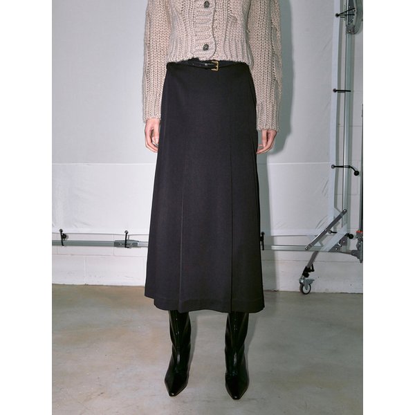 TWW  PLEATED LONG SKIRT _2COLORS