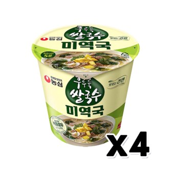  농심 후루룩 쌀국수 미역국 컵용기면 74g x 4개