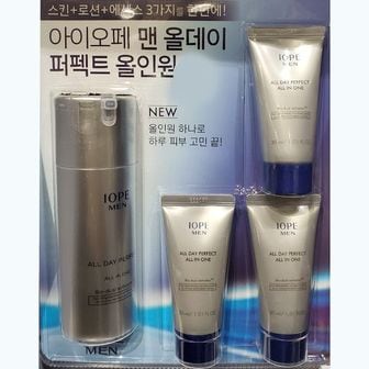 제이큐 IOPE 페퍼민트 추출물 맨 올데이 퍼펙트 올인원 120ml