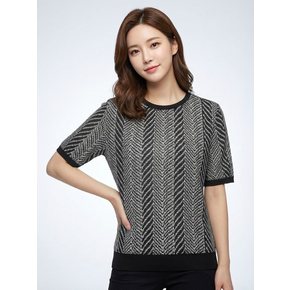 여성 프린트 반팔 티블라우스 ALBLN5416-199