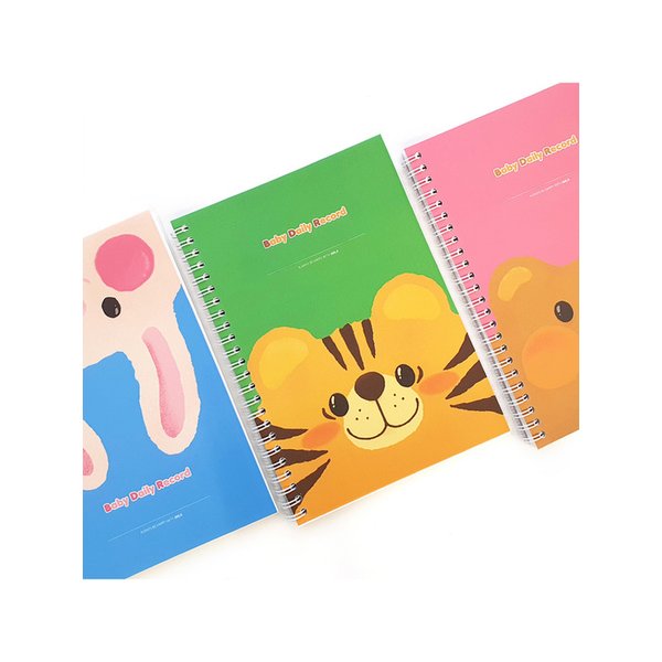 [맞춤문구]A5 링제본 수유일지_애착인형 3종 택1