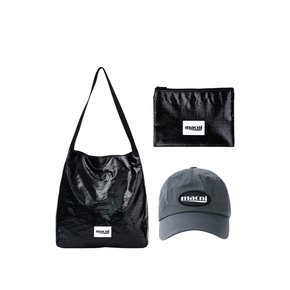 [SET] GLOSSY SHOULDER BAG & GLOSSY SLIM POUCH & BALL CAP SET