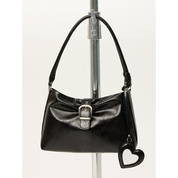 [리퍼브] 리본 호보 버클 숄더백 _ 블랙