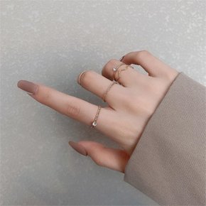 심플 큐빅 레이어 링 SET_P090626891
