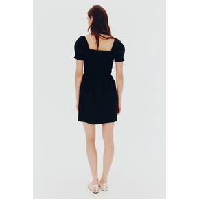 스모킹 디테일 포플린 드레스 블랙 1274547004