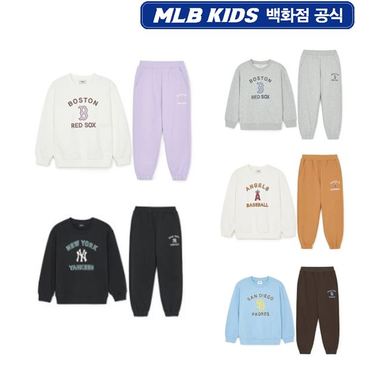 MLB키즈 (본점 단독) 24FW 7AS2V0244  바시티  맨투맨 세트