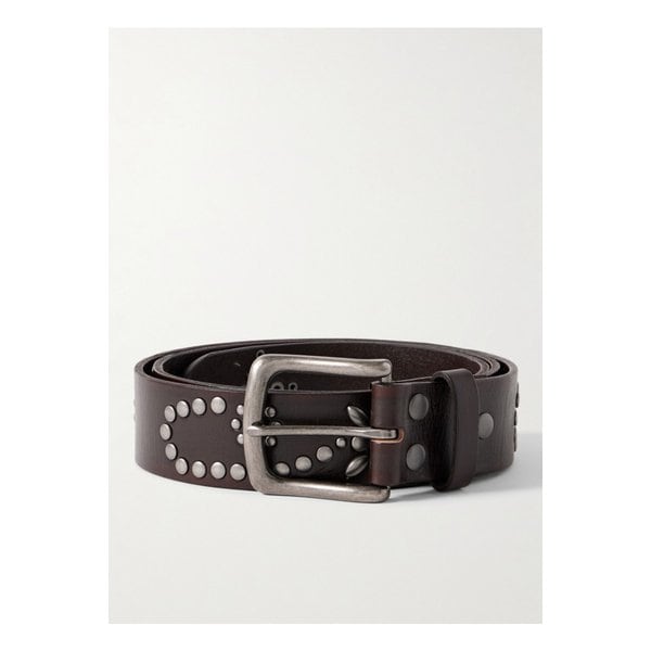 코리더 3.5cm 스터드 가죽 벨트 46376663162917577