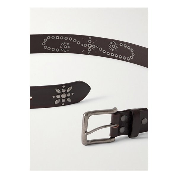 코리더 3.5cm 스터드 가죽 벨트 46376663162917577