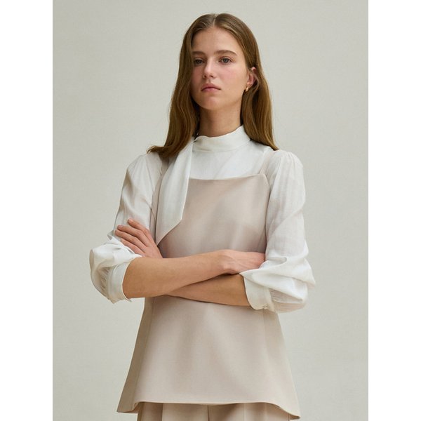 프렌치 뷔스티에 플레어 탑 라이트베이지 J1934