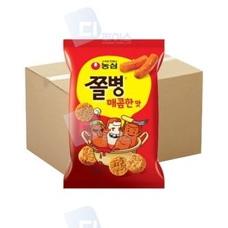  농심 쫄병스낵 매콤한맛 82g 60봉 라면땅 봉지과자 (WBA5C24)