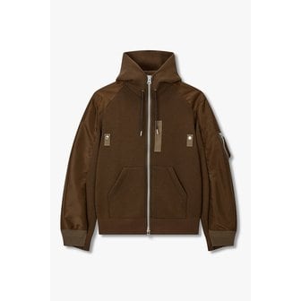 사카이 남성 스펀지 스웨트 후디 집업(브라운) 6426120106000