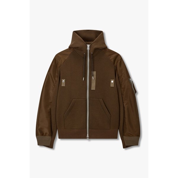 남성 스펀지 스웨트 후디 집업_브라운 6426120106000