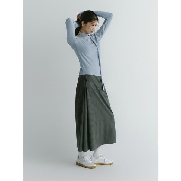 클래식 핀스트라이프 맥시 스커트(9SK7010Y)