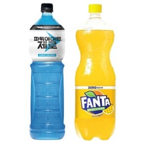 [한번에먹자] 파워에이드 제로 1.5L 3페트 + 환타 파인애플 제로 1.5L 3페트, 총 6페트