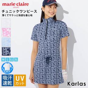 3130402 marie claire GOLF 마리크레일 반소매 원피스 골프웨어 레이디스 튜 CA3233440