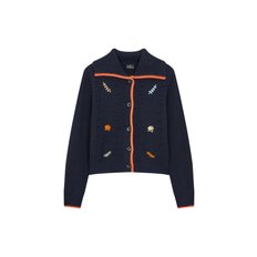 [PS PAUL SMITH] 여성 울 블렌드 빅 카라 가디건 5744128504000