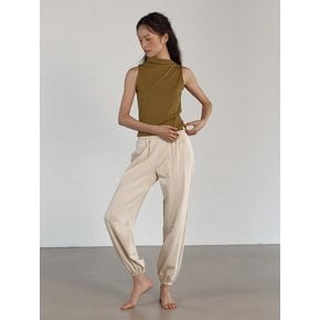 Mitali unbalance highneck top (Cappuccino)