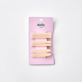 컬러풀 집게 헤어핀 세트 아이보리 6p