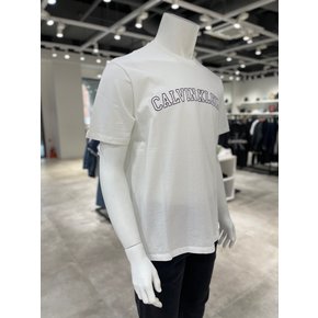 [파주점] [캘빈클라인진]남여공용 CK 바시티 로고 레귤러핏 반팔 티셔츠 40EM882-YAF